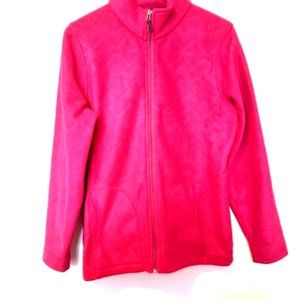 WOOLRICH | Women's Fleece Full Zip Jacket Fushia Size Medium